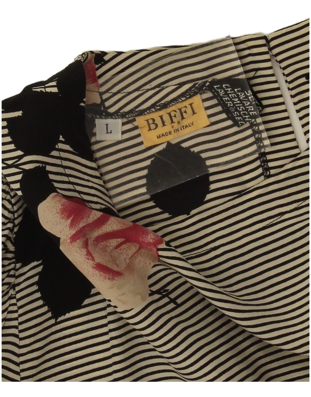 Biffi Chemisier à manches longues pour femme UK 46 Grande soie florale grise