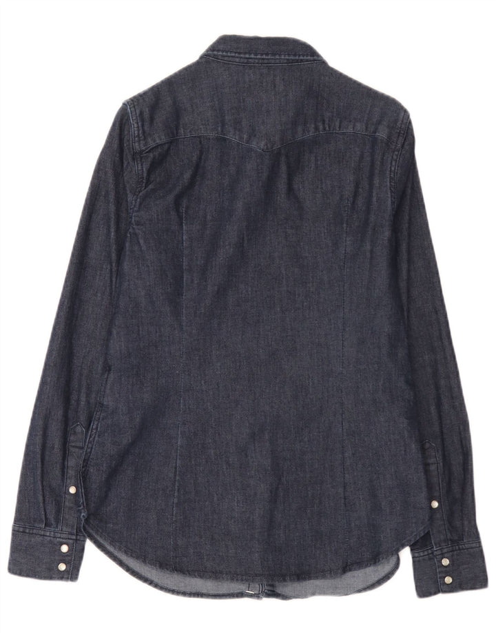 Levi's Chemise en Jean Coupe Ajustée Femme UK 14 Bleu Marine Moyen Coton