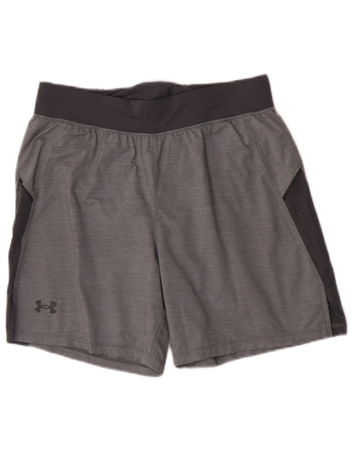 Under Armour Short de Sport Homme Large Gris Colorblock Polyester
