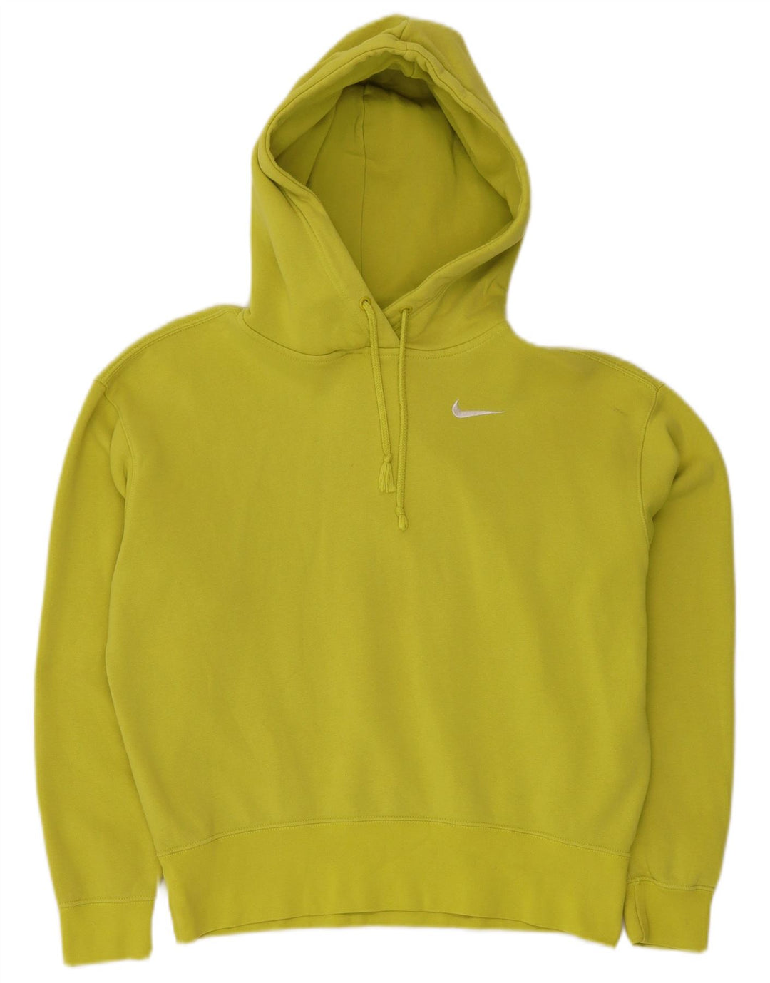 NIKE Pull à capuche surdimensionné pour femme UK 6 XS Jaune Coton