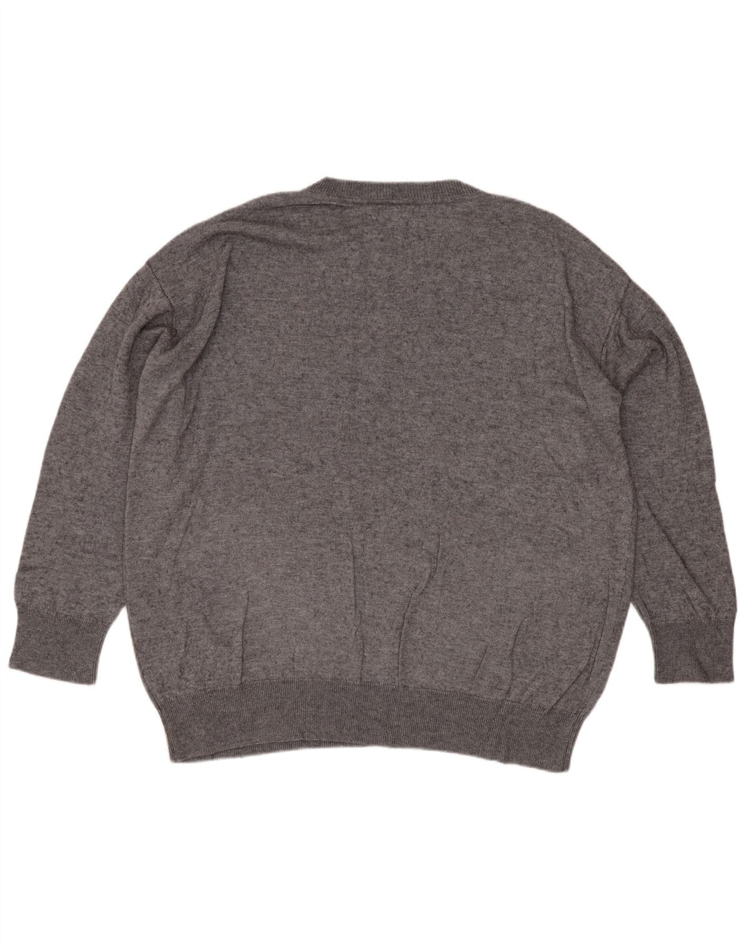 Massimo Dutti Pull ample à col rond pour homme Gris Viscose