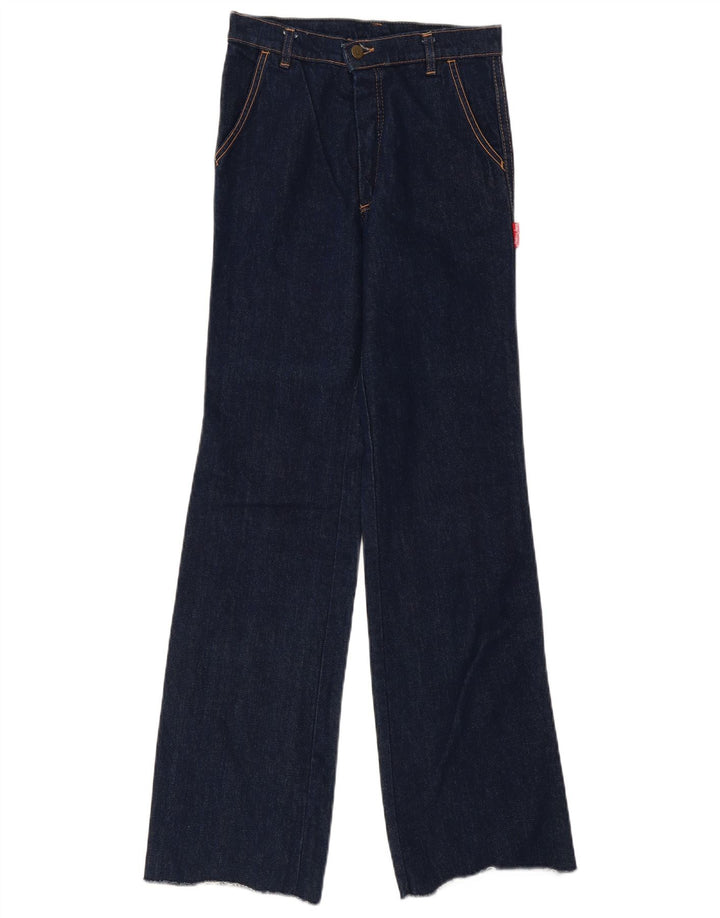 vintage Femme Bootcut Jeans W30 L33 Coton Bleu Marine