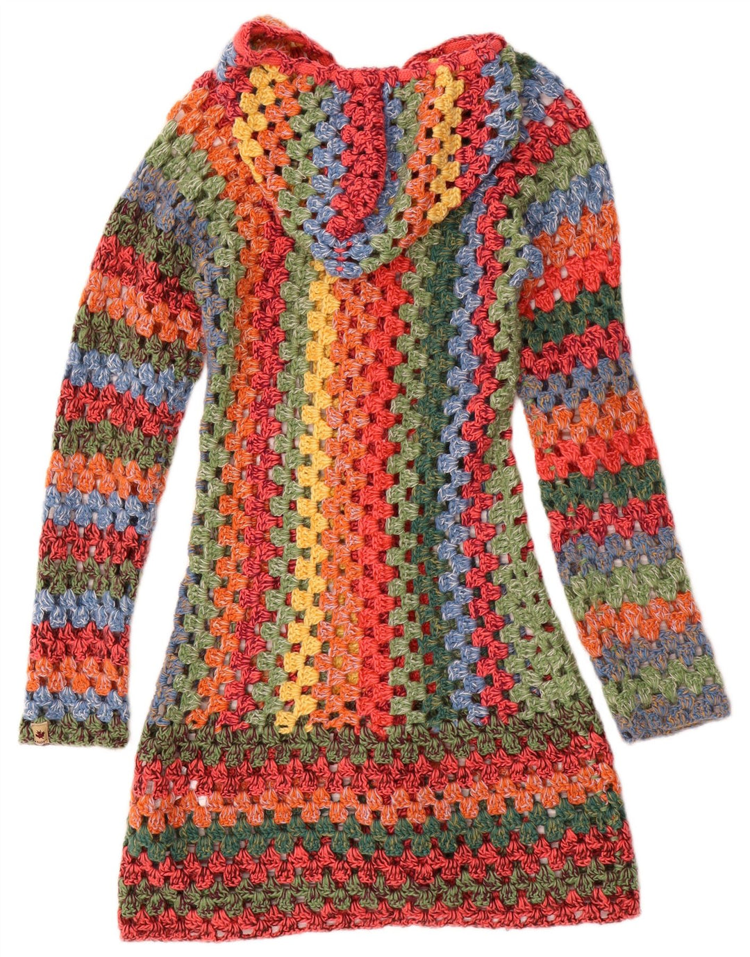 KHUJO Cardigan long surdimensionné pour femme UK 10 Petit Multicolore