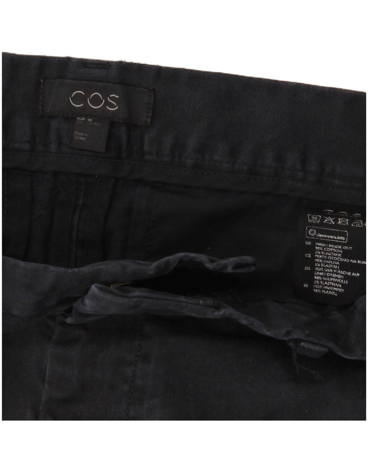 COS Pantalon Chino Slim Homme EU 48 Moyen W30 L31 Bleu Marine Coton