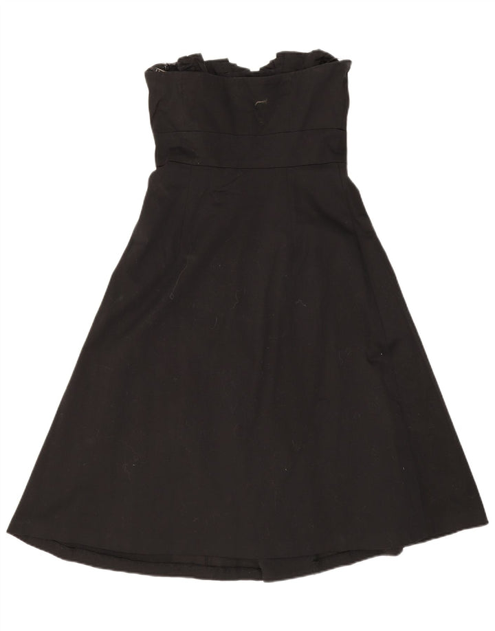 Coast Robe bustier pour femme UK 42 en coton noir moyen