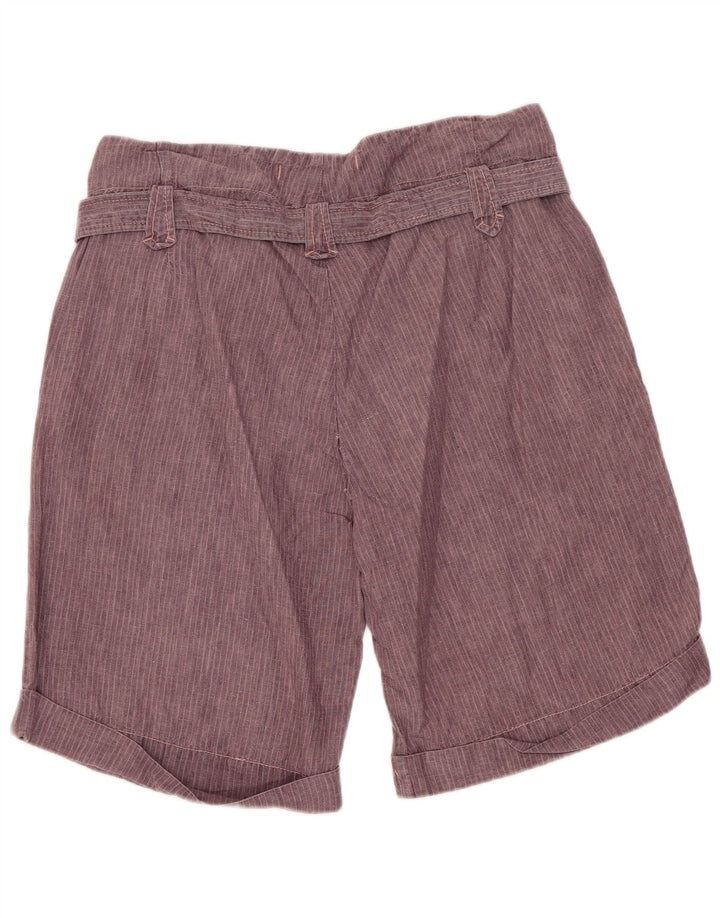 WOOLRICH Short Chino Femme W31 Lin Violet Moyen à Rayures