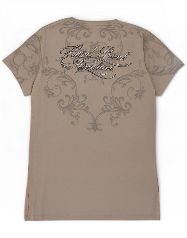 Hard Rock Cafe Amsterdam T-shirt graphique pour femme UK 14 Gris moyen