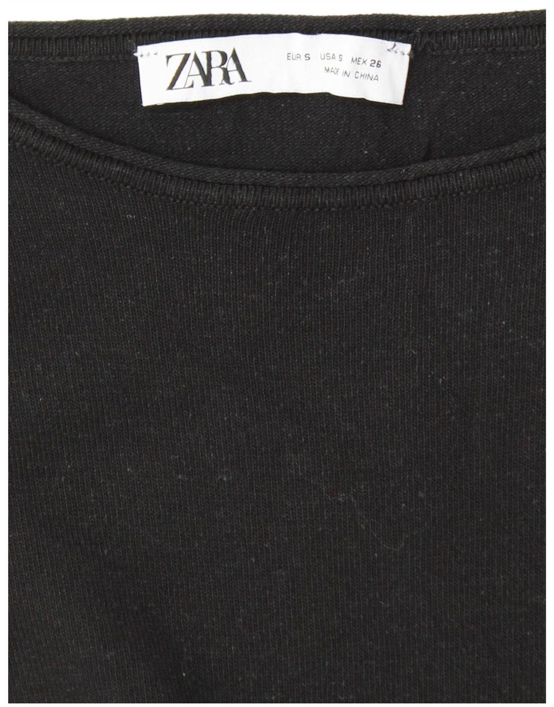 ZARA Robe pull à manches longues pour femme UK 10 Small Noir