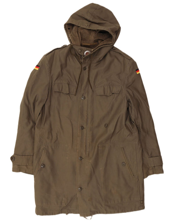vintage Mens Militaire À Capuchon Sherpa Parka Veste UK 38 Kaki Moyen
