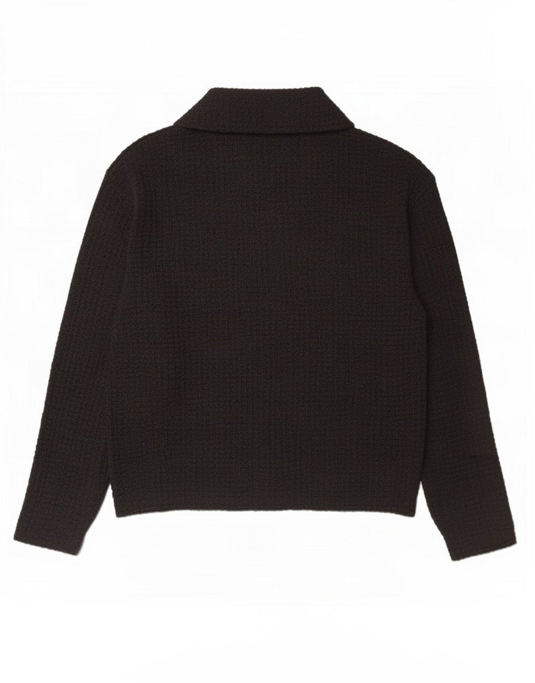 Zara Polo À Manches Longues Homme Petit Noir Polyester