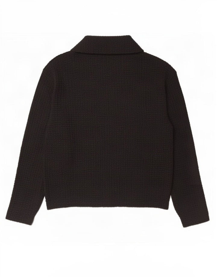 Zara Polo À Manches Longues Homme Petit Noir Polyester