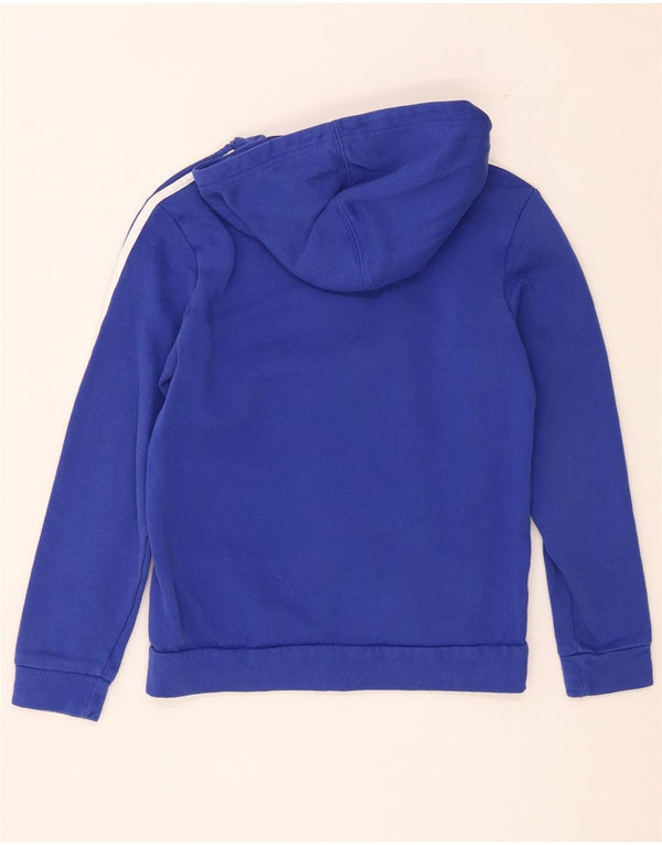 Adidas Pull à capuche zippé pour garçon 11-12 ans Bleu Colorblock Coton