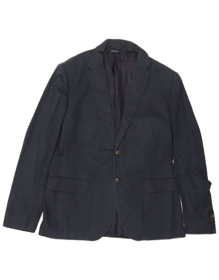 Reiss Veste Blazer 2 Boutons Homme UK 42 XL Bleu Marine Coton