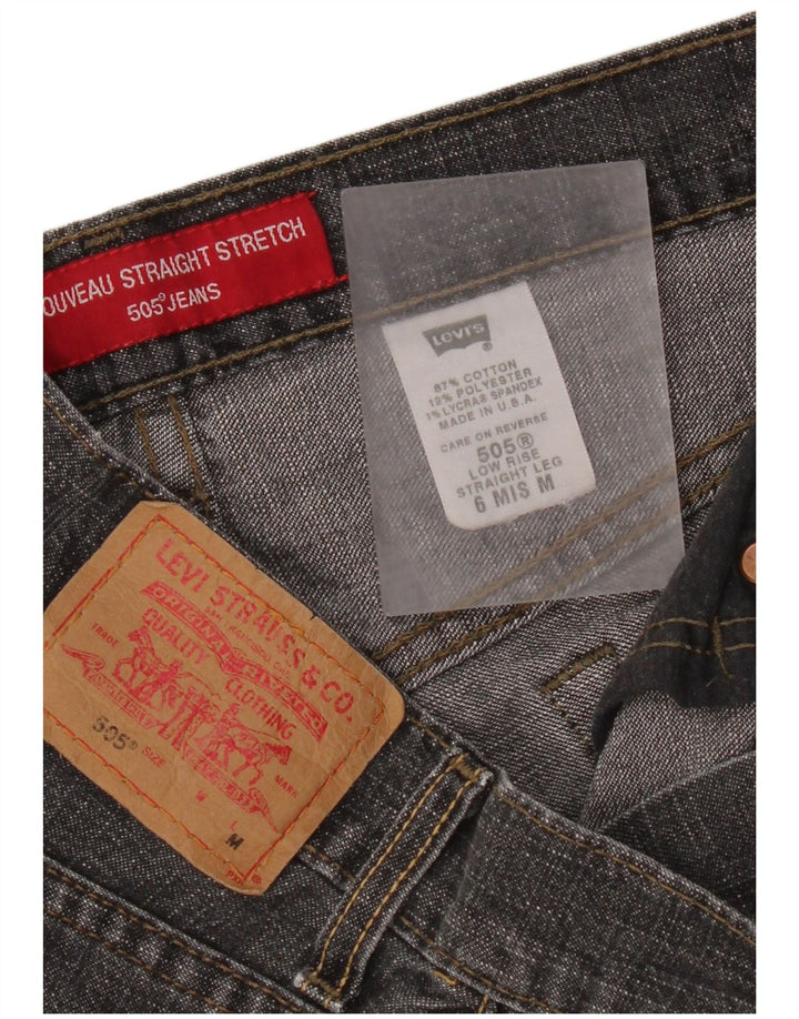 Levi's Jean droit 505 effet vieilli pour femme US 6 Medium W30 L32 Gris