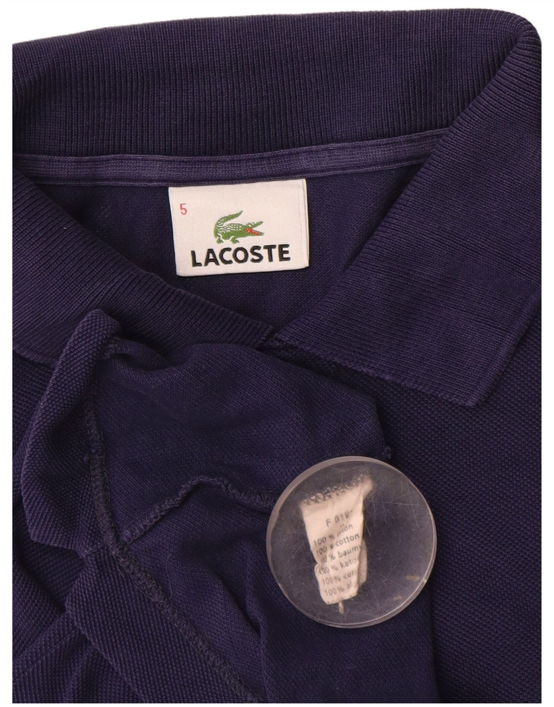 Lacoste Polo Homme Taille 5 Grand Coton Bleu Marine