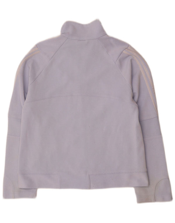 Adidas Veste de survêtement pour femme UK 12 Bleu moyen Coton