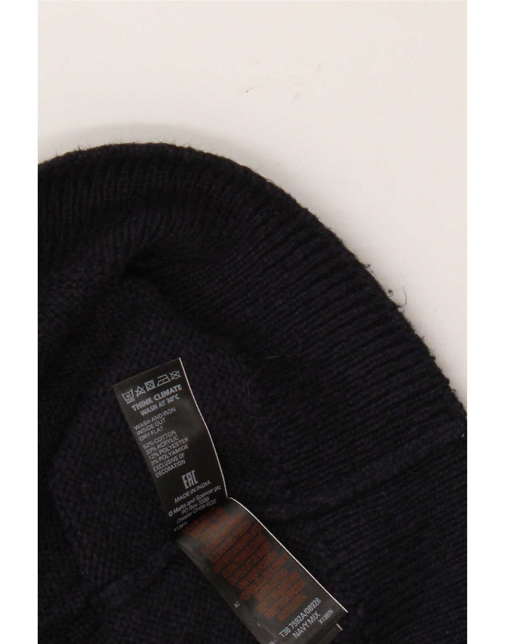 Marks & Spencer Pull à col roulé pour femme UK 12 Bleu marine moyen