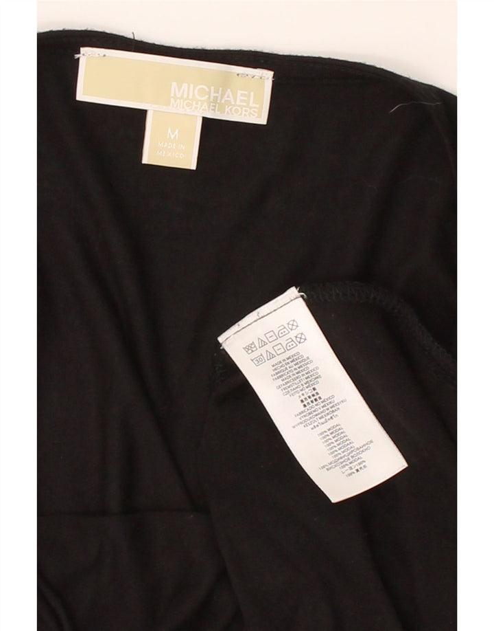 MICHAEL KORS Womens Vest Top UK 14 Medium Black Modal Vintage Michael Kors and Second-Hand Michael Kors from Messina Hembry 