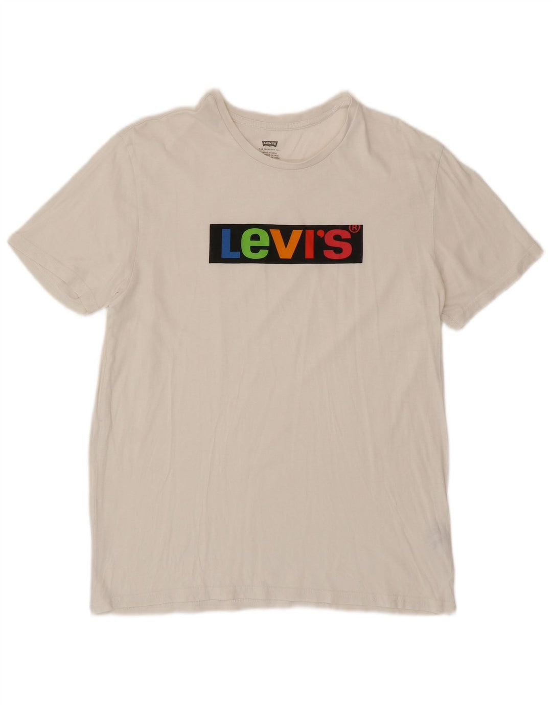 LEVI'S T-Shirt Graphique Homme Blanc Moyen Coton