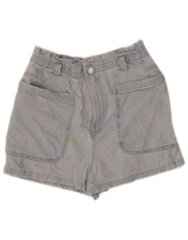Zara Short en jean taille haute pour femme EU 36 XS W26 Bleu