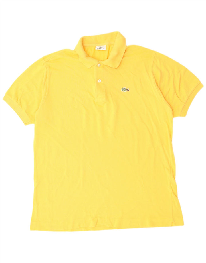 LACOSTE Polo Homme Taille 5 Grand Jaune Coton