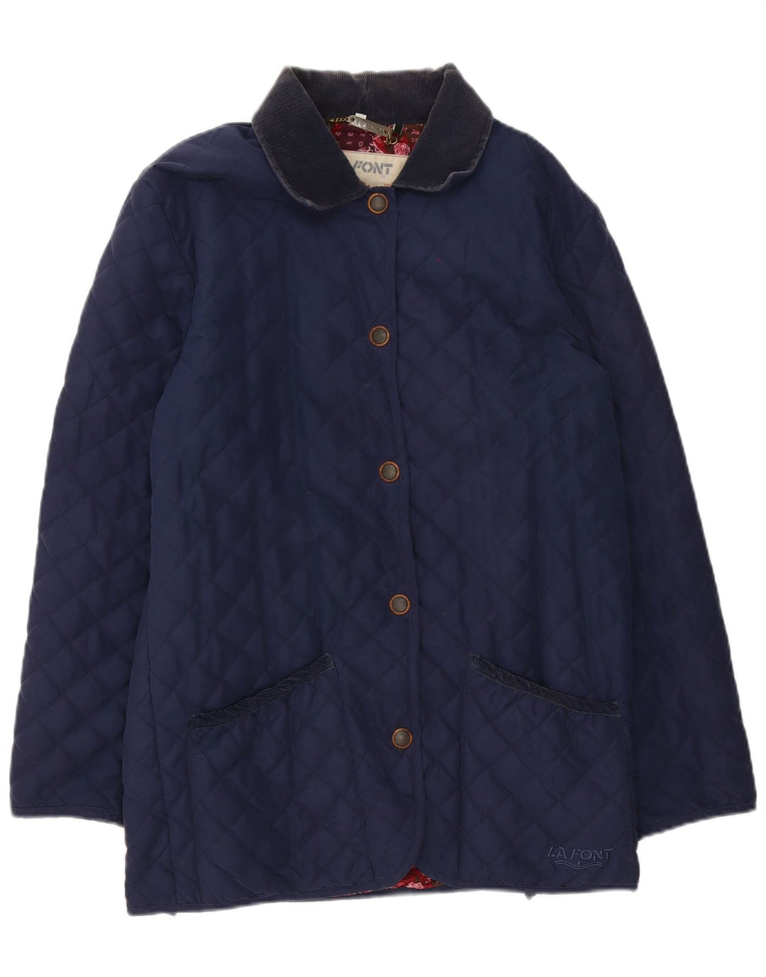 Lafont Veste matelassée coupe ample pour femme UK 10 Small Bleu marine Polyester