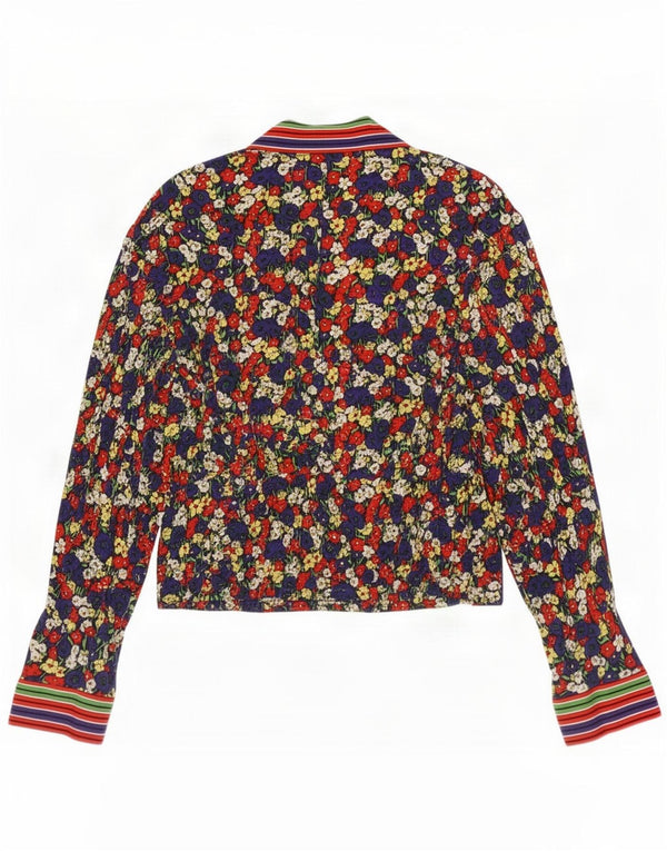Chemisier vintage pour femme UK 42 Medium Multicolore Floral