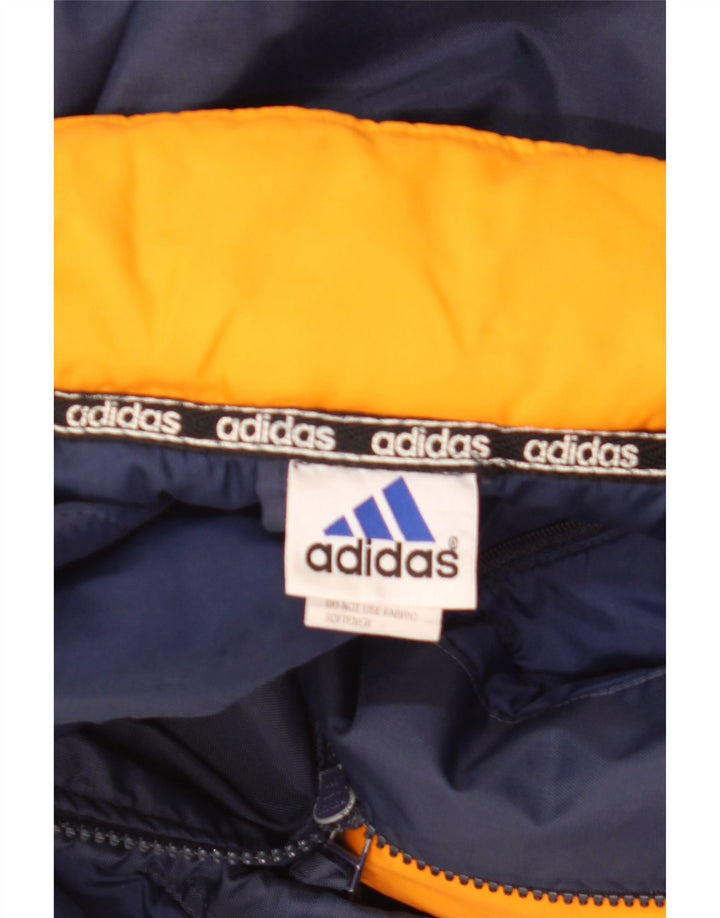 Adidas Veste coupe-vent pour homme UK 40 Large Bleu marine Colourblock