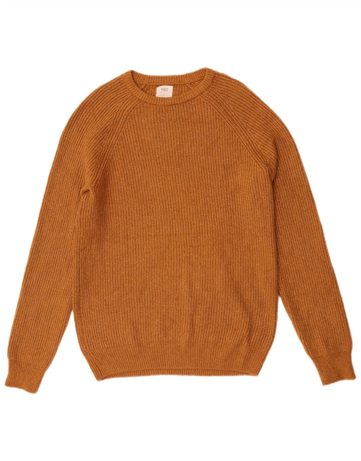 Marks & Spencer Pull Col Bateau Homme Petit Marron Polyamide