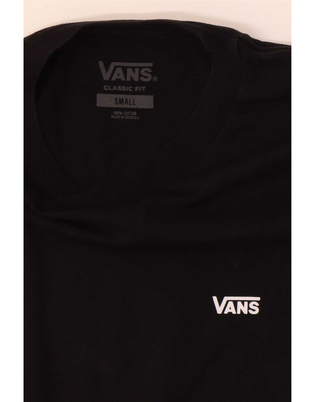 Vans T-shirt coupe classique pour hommes, petit, en coton noir