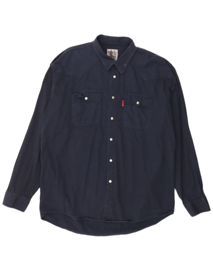 Kantaros Chemise Homme 2XL Bleu Marine Coton