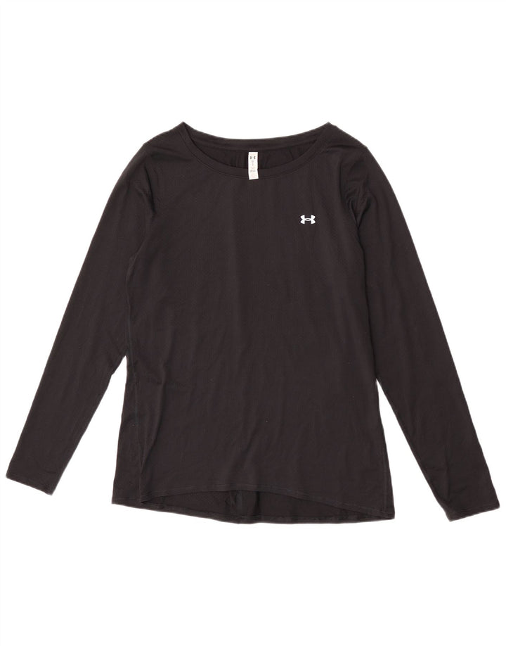 Under Armour Heat Gear Haut à manches longues pour femme UK 14 Medium Noir