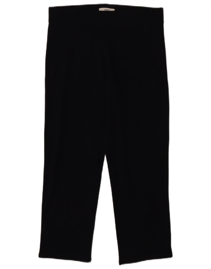 Marks & Spencer Leggings Femme UK 14 Large Bleu Marine Coton