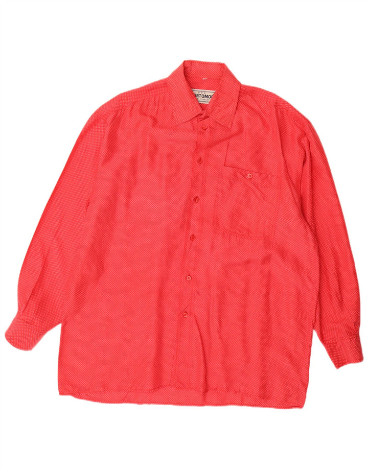 Martomod Chemise Homme Grande Soie Tachée Rouge