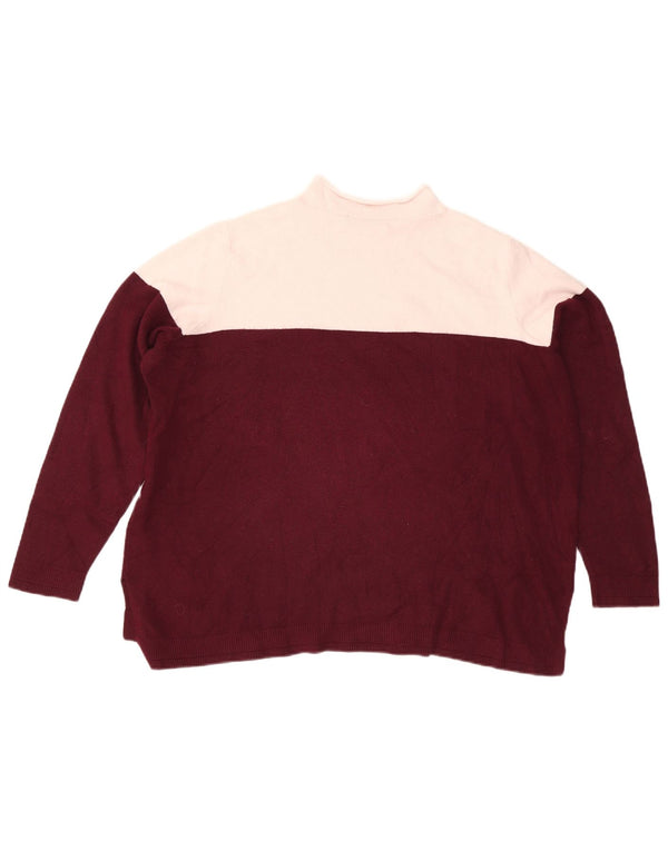 Marks & Spencer Pull col roulé pour femme UK 20 2XL Bordeaux