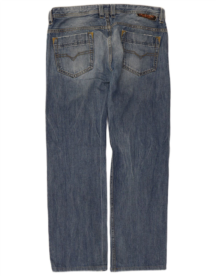 Diesel Jean Droit Homme W32 L30 Bleu Coton