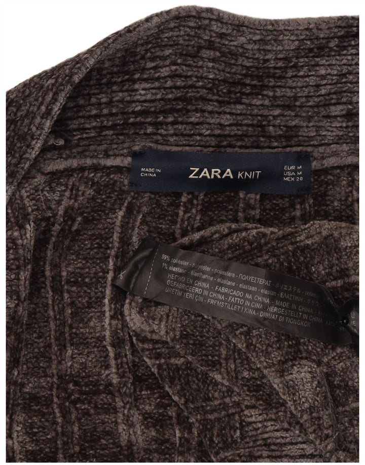 Zara Cardigan ouvert surdimensionné pour femme UK 14 Gris moyen
