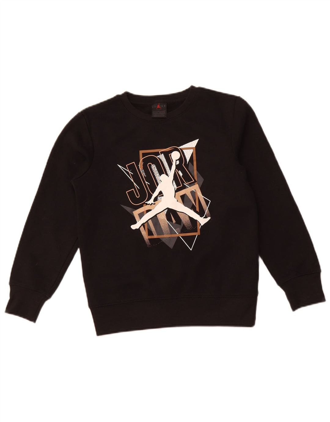 JORDAN Sweat-shirt graphique pour garçon 8-9 ans Petit coton noir