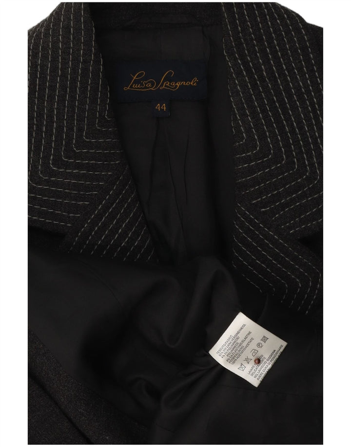 Luisa Spagnoli Veste Blazer Femme IT 44 Laine Gris Moyen