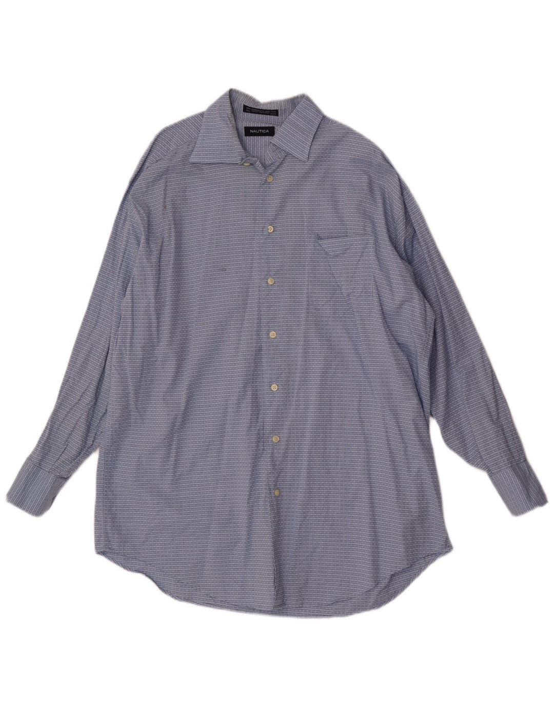 Nautica Chemise Homme Taille 16 1/2 Grand Coton à Carreaux Bleu