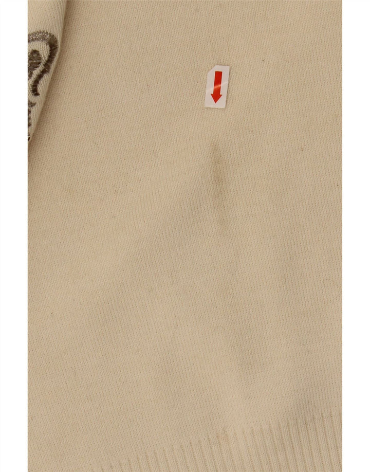 BOGNER Pull col roulé pour femme UK 16 Grande laine cachemire beige