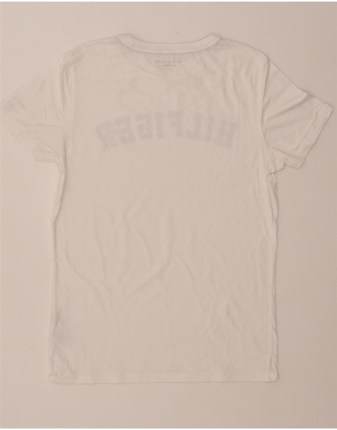 TOMMY HILFIGER T-shirt graphique pour femme UK 14 Coton blanc moyen