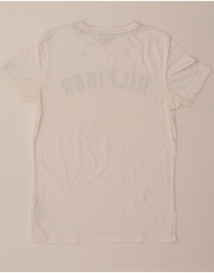 TOMMY HILFIGER T-shirt graphique pour femme UK 14 Coton blanc moyen
