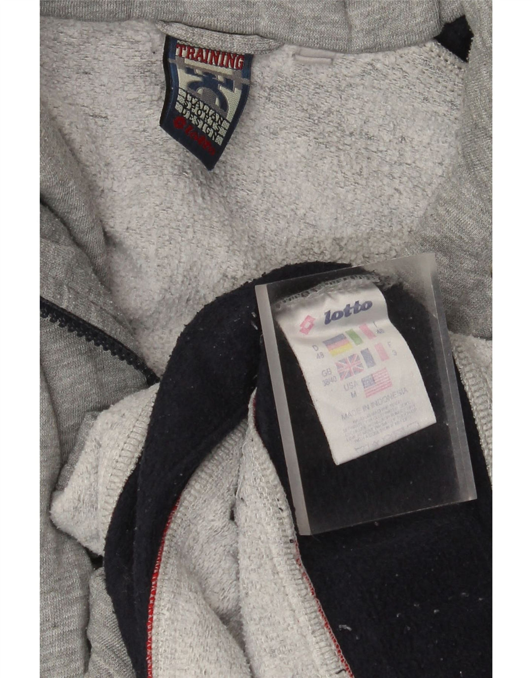 LOTTO Veste de survêtement graphique pour hommes UK 38/40 Gris moyen Colourblock