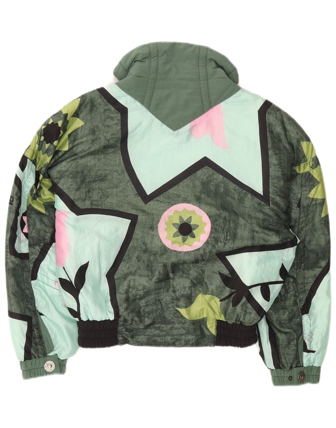 HEAD Veste coupe-vent courte pour femme UK 14 Vert moyen Colourblock