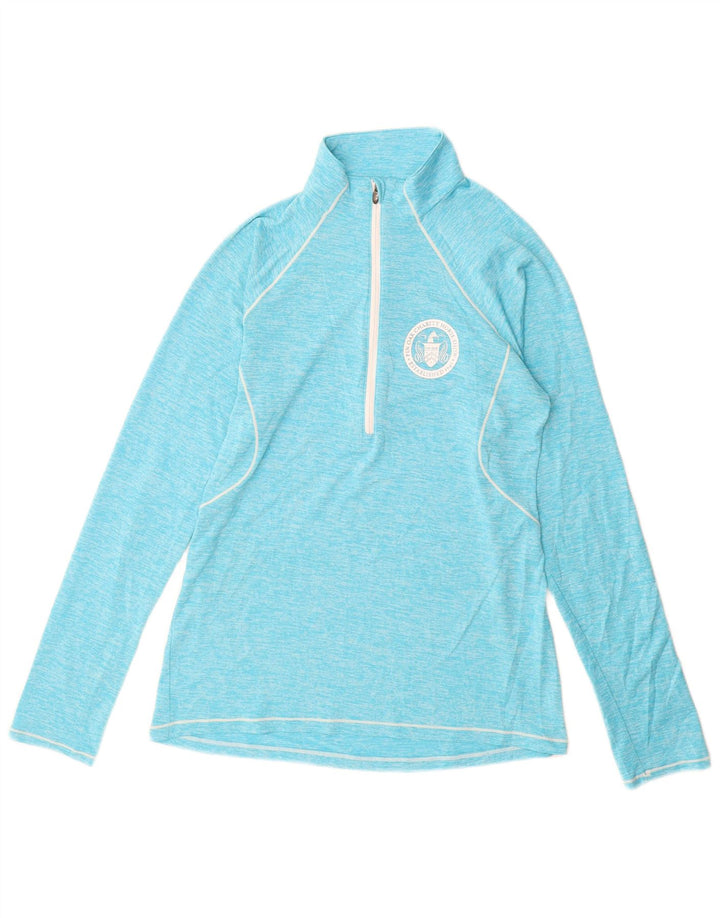 UNDER ARMOUR Haut de survêtement Heat Gear pour femme UK 12 Bleu moyen