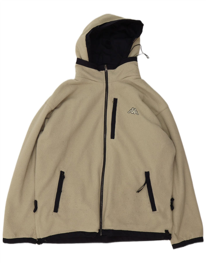 Kappa Veste réversible à capuche pour homme UK 40 Large Bleu marine