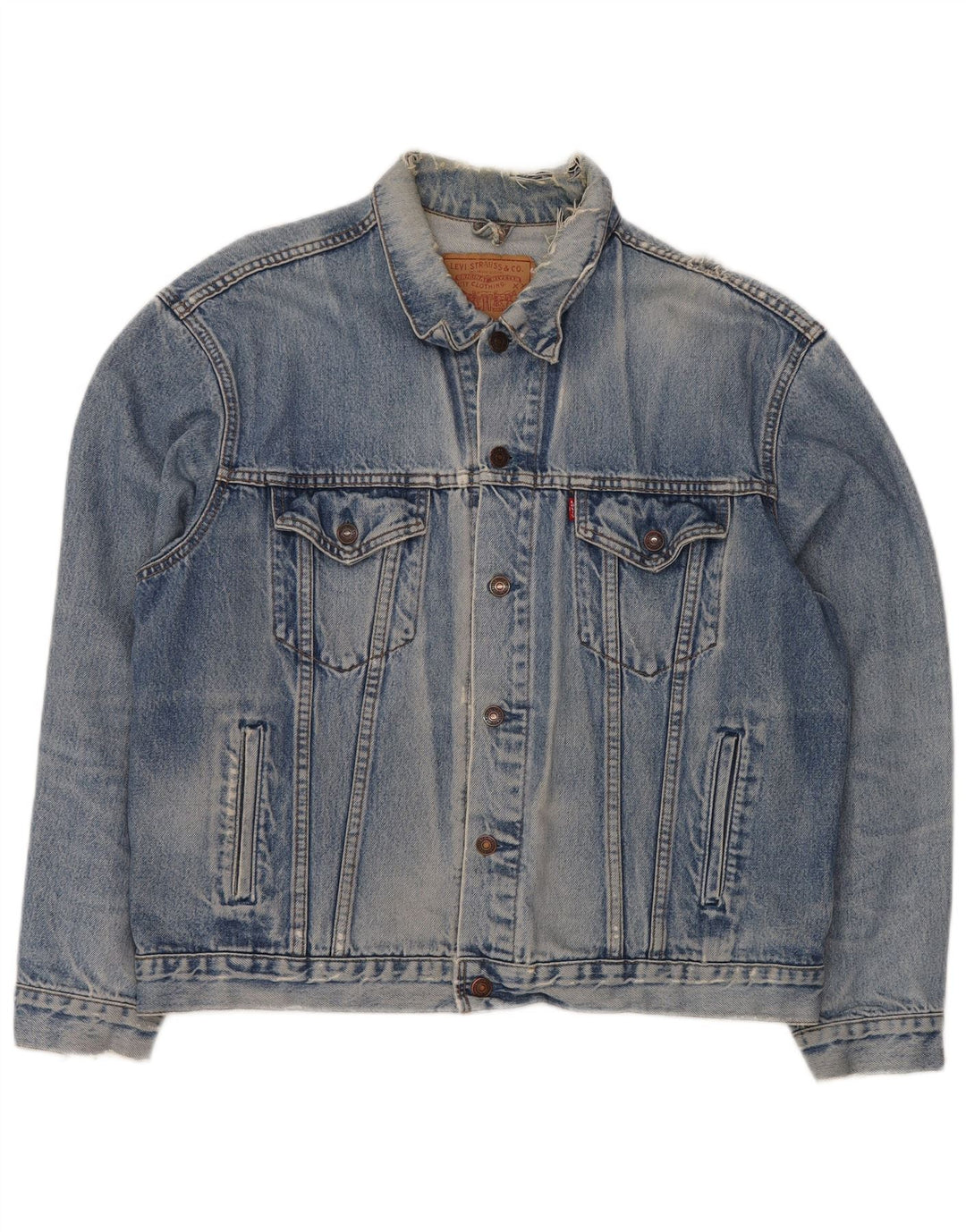 LEVI'S Veste en Jean Homme UK 42 XL Bleu Coton