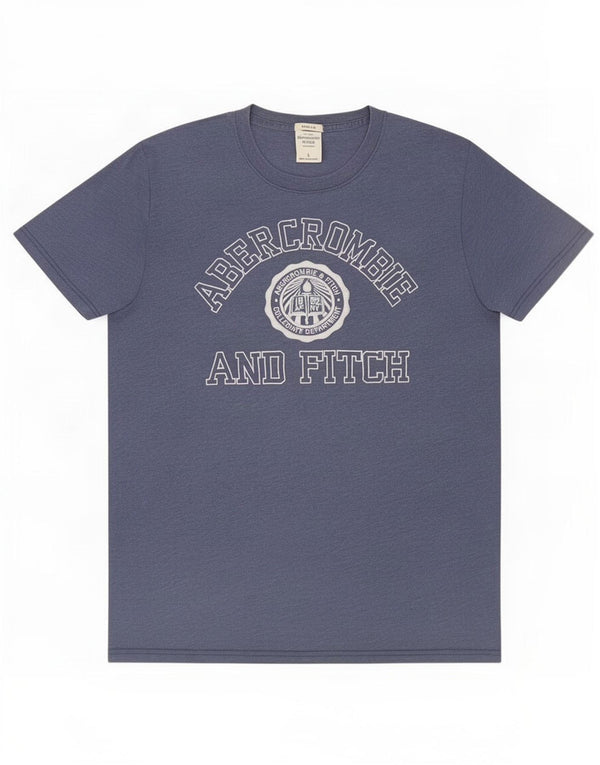 Abercrombie & Fitch T-shirt graphique musculaire pour hommes, grand coton bleu