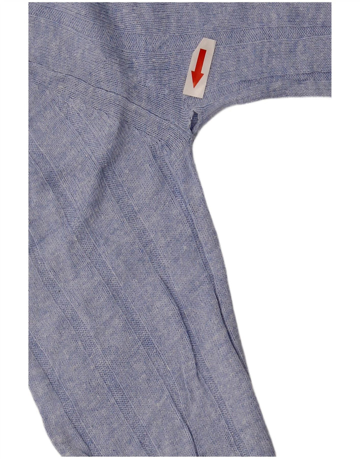 Marks & Spencer Pull col en V pour femme UK 10 Petit Bleu